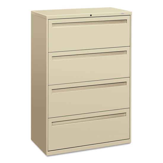 Brigade 700 Series Lateral File, 4 Legal/Letter-Size File Drawers, Putty, 36" x 18" x 52.5"1