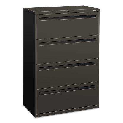 Brigade 700 Series Lateral File, 4 Legal/Letter-Size File Drawers, Charcoal, 36" x 18" x 52.5"1