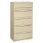Brigade 700 Series Lateral File, 4 Legal/Letter-Size File Drawers, 1 File Shelf, 1 Post Shelf, Putty, 36" x 18" x 64.25"1