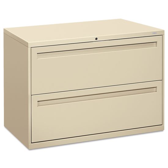 Brigade 700 Series Lateral File, 2 Legal/Letter-Size File Drawers, Putty, 42" x 18" x 28"1