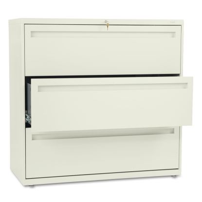 Brigade 700 Series Lateral File, 3 Legal/Letter-Size File Drawers, Putty, 42" x 18" x 39.13"1