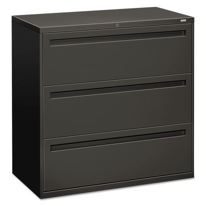 Brigade 700 Series Lateral File, 3 Legal/Letter-Size File Drawers, Charcoal, 42" x 18" x 39.13"1