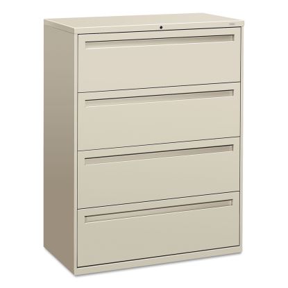 Brigade 700 Series Lateral File, 4 Legal/Letter-Size File Drawers, Light Gray, 42" x 18" x 52.5"1