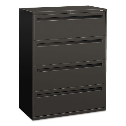 Brigade 700 Series Lateral File, 4 Legal/Letter-Size File Drawers, Charcoal, 42" x 18" x 52.5"1