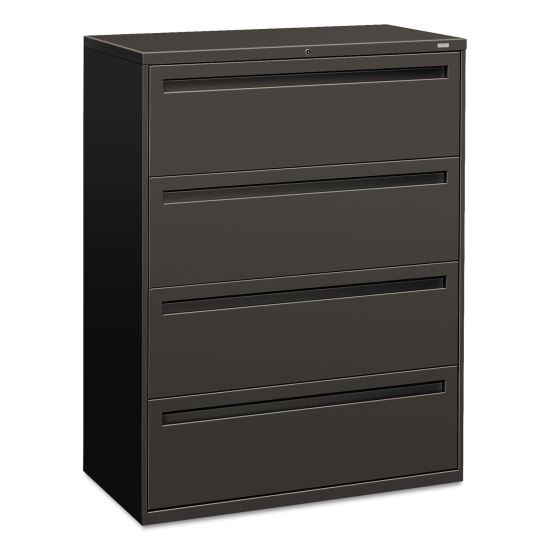 Brigade 700 Series Lateral File, 4 Legal/Letter-Size File Drawers, Charcoal, 42" x 18" x 52.5"1