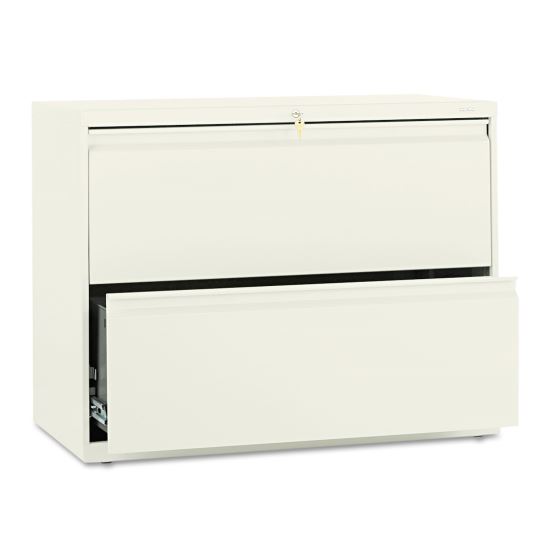 Brigade 800 Series Lateral File, 2 Legal/Letter-Size File Drawers, Putty, 36" x 18" x 28"1