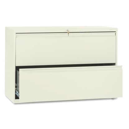Brigade 800 Series Lateral File, 2 Legal/Letter-Size File Drawers, Putty, 42" x 18" x 28"1