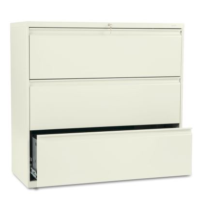 Brigade 800 Series Lateral File, 3 Legal/Letter-Size File Drawers, Putty, 42" x 18" x 39.13"1