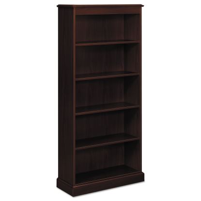 94000 Series Five-Shelf Bookcase, 35.75w x 14.31d x 78.25h, Mahogany1
