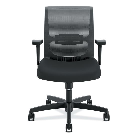 Convergence Mid-Back Task Chair, Swivel-Tilt, Supports Up to 275 lb, 15.75" to 20.13" Seat Height, Black1