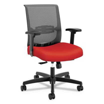 Convergence Mid-Back Task Chair, Synchro-Tilt and Seat Glide, Supports Up to 275 lb, Red Seat, Black Back/Base1