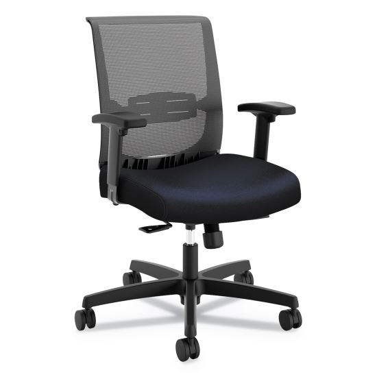 Convergence Mid-Back Task Chair, Synchro-Tilt and Seat Glide, Supports Up to 275 lb, Navy Seat, Black Back/Base1