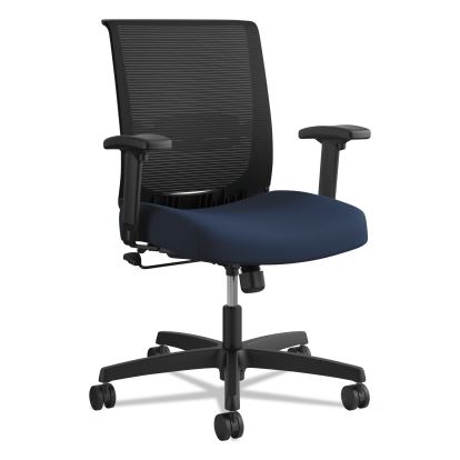 Convergence Mid-Back Task Chair, Swivel-Tilt, Supports Up to 275 lb, 16.5" to 21" Seat Height, Navy Seat, Black Back/Base1