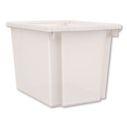 Flagship Storage Bins, 3 Sections, 12.75" x 16" x 12", Translucent White1