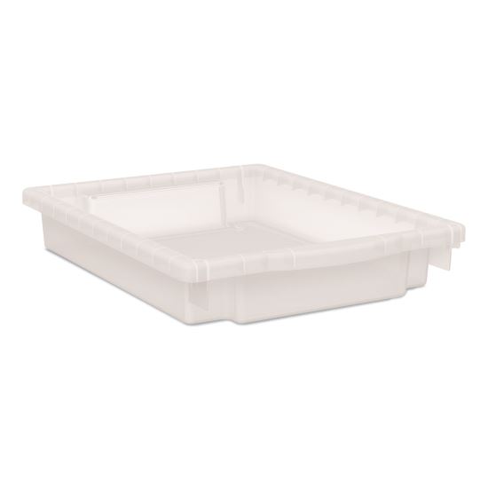 Flagship Storage Bins, 3 Sections, 12.75" x 16" x 3", Translucent White1