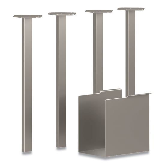 Coze Table Legs, 5.75 x 28, Silver, 4/Pack1