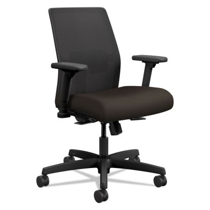Ignition 2.0 4-Way Stretch Low-Back Mesh Task Chair, Supports 300 lb, 17" to 21" Seat Height, Espresso Seat, Black Back/Base1