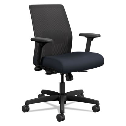 Ignition 2.0 4-Way Stretch Low-Back Mesh Task Chair, Supports 300 lb, 17" to 21" Seat Height, Navy Seat, Black Back/Base1