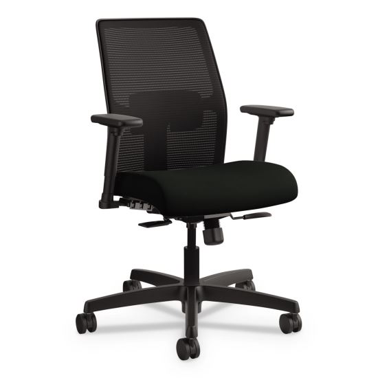 Ignition 2.0 4-Way Stretch Low-Back Mesh Task Chair, Supports Up to 300 lb, 17" to 21" Seat Height, Black1