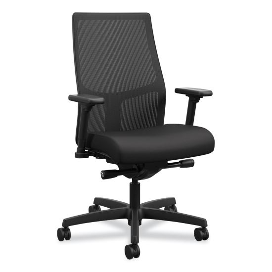 Ignition 2.0 4-Way Stretch Mid-Back Mesh Task Chair, Supports Up to 300 lb, 17" to 21" Seat Height, Black1