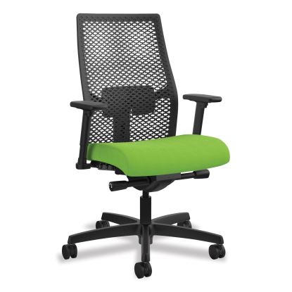 Ignition 2.0 Reactiv Mid-Back Task Chair, Supports Up to 300 lb, 17" to 22" Seat Height, Pear Seat, Black Back/Base1