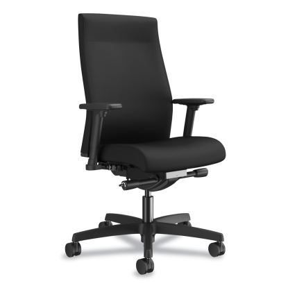 Ignition 2.0 Upholstered Mid-Back Task Chair With Lumbar, Supports Up to 300 lb, 17" to 22" Seat Height, Black1