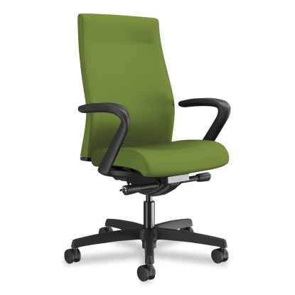 Ignition 2.0 Upholstered Mid-Back Task Chair, Supports Up to 300 lb, 17" to 22" Seat Height, Pear Seat/Back, Black Base1