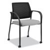 Ignition Series Mesh Back Mobile Stacking Chair, Supports Up to 300 lb, Frost Seat, Black Back/Base1