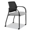 Ignition Series Mesh Back Mobile Stacking Chair, Supports Up to 300 lb, Frost Seat, Black Back/Base2