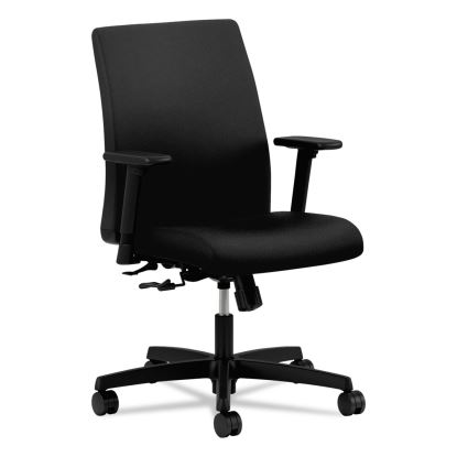 Ignition Series Fabric Low-Back Task Chair, Supports Up to 300 lb, 17" to 21.5" Seat Height, Black1