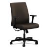 Ignition Series Fabric Low-Back Task Chair, Supports 300 lb, 17" to 21.5" Seat, Espresso Seat/Back, Black Base2