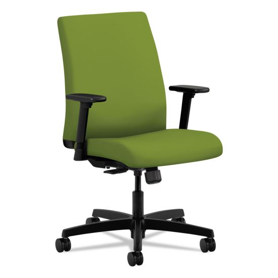 Ignition Series Fabric Low-Back Task Chair, Supports Up to 300 lb, 17" to 22" Seat Height, Pear Seat/Back, Black Base1