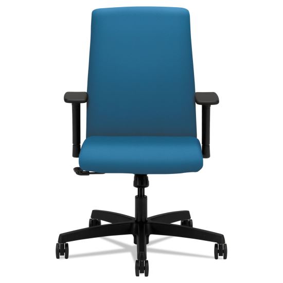 Ignition Series Fabric Low-Back Task Chair, Supports 300 lb, 17" to 22" Seat Height, Peacock Seat/Back, Black Base1