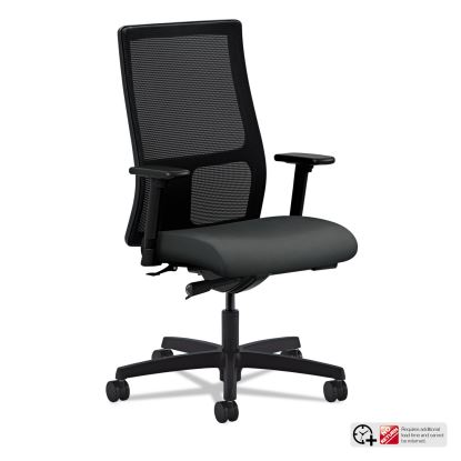 Ignition Series Mesh Mid-Back Work Chair, Supports Up to 300 lb, 17.5" to 22" Seat Height, Iron Ore Seat, Black Back/Base1
