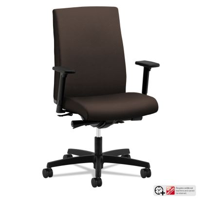 Ignition Series Mid-Back Work Chair, Supports Up to 300 lb, 17" to 22" Seat Height, Espresso Seat/Back, Black Base1