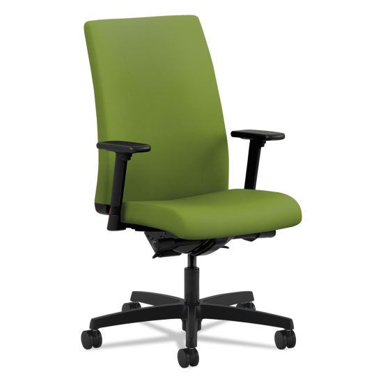 Ignition Series Mid-Back Work Chair, Supports Up to 300 lb, 17" to 22" Seat Height, Pear Seat/Back, Black Base1