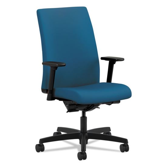 Ignition Series Mid-Back Work Chair, Supports Up to 300 lb, 17" to 22" Seat Height, Peacock Seat/Back, Black Base1