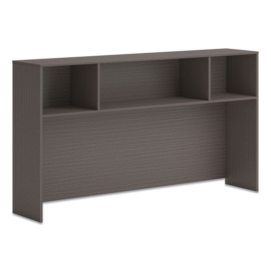 Mod Desk Hutch, 3 Compartments, 72 x 14 x 39.75, Slate Teak1