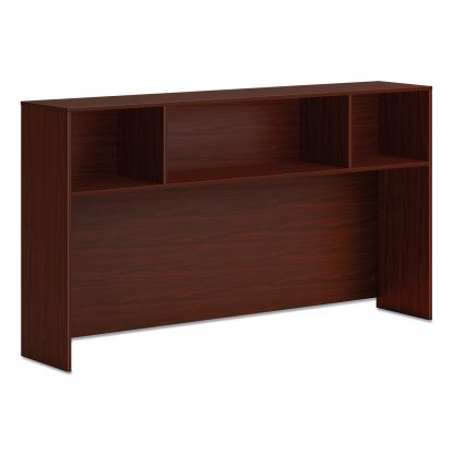Mod Desk Hutch, 3 Compartments, 72 x 14 x 39.75, Traditional Mahogany1