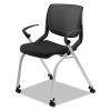 Motivate Nesting/Stacking Flex-Back Chair, Supports Up to 300 lb, Onyx Seat, Black Back, Platinum Base2