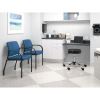 Adjustable Task/Lab Stool, Backless, Supports Up to 250 lb, 17.25" to 22" Seat Height, Black Seat, Steel Base2