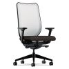 Nucleus Series Work Chair, ilira-Stretch M4 Back, Supports 300 lb, 17" to 21.5" Seat, Espresso Seat, Fog Back, Black Base2