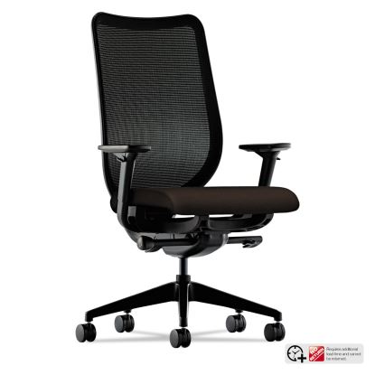 Nucleus Series Work Chair, ilira-Stretch M4 Back, Supports 300 lb, 17" to 21.5" Seat Height, Espresso Seat, Black Back/Base1