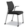Nucleus Series Multipurpose Stacking Chair, ilira-Stretch M4 Back, Supports Up to 300 lb, Black Seat/Back, Platinum Base2