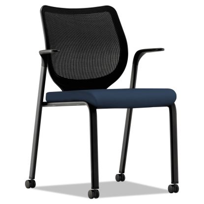 Nucleus Series Multipurpose Stacking Chair, ilira-Stretch M4 Back, Supports Up to 300 lb, Navy Seat, Black Back/Base1