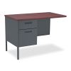 Metro Classic Series Workstation Return, Left, 42w x 24d x 29.5h, Mahogany/Charcoal1