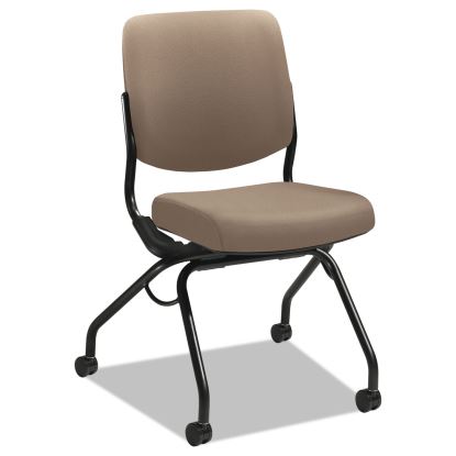 Perpetual Series Folding Nesting Chair, Supports Up to 300 lb, Morel Seat/Back, Black Base1