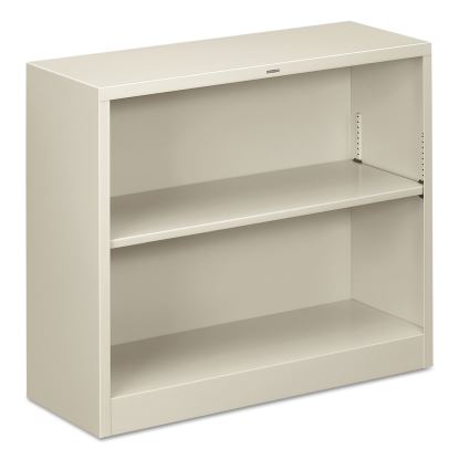 Metal Bookcase, Two-Shelf, 34-1/2w x 12-5/8d x 29h, Light Gray1