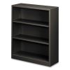 Metal Bookcase, Three-Shelf, 34.5w x 12.63d x 41h, Charcoal2