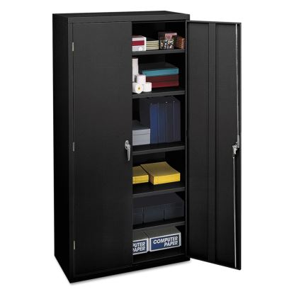 Assembled Storage Cabinet, 36w x 18 1/8d x 71 3/4h, Black1
